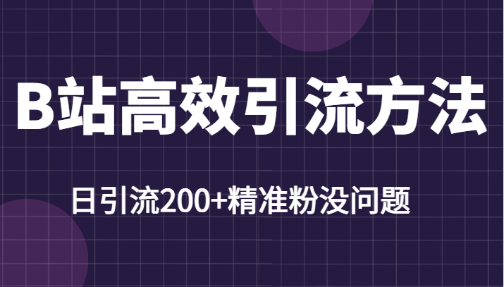 [引流变现] B站高效引流方法，学会这一招，日引流200+精准粉没任何问题