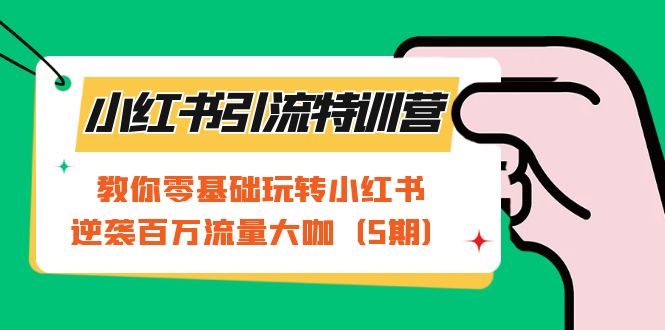 小红书引流特训营-第5期：教你零基础玩转小红书，逆袭百万流量大咖1251 作者:福缘创业网 帖子ID:102449 