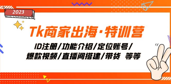 Tk商家出海·特训营：ID注册/功能介绍/定位账号/爆款视频/直播间搭建/带货8458 作者:福缘创业网 帖子ID:104298 