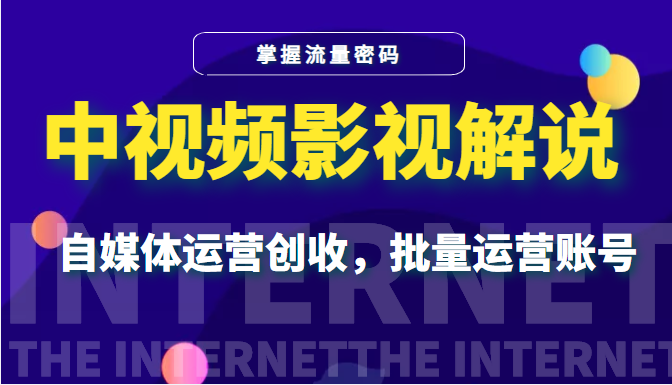 嚴如意：中视频影视解说—掌握流量密码，自媒体运营创收，批量运营账号