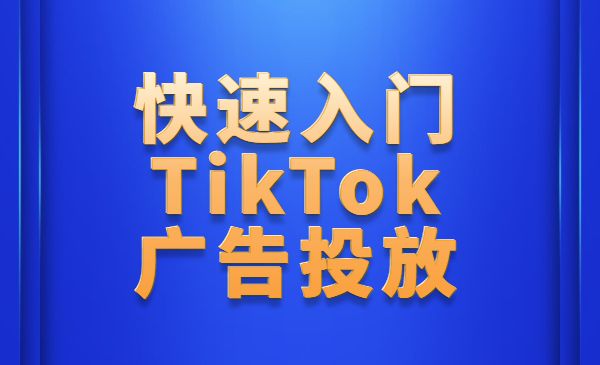 跨境B哥tiktok快速入门 tiktok广告投放